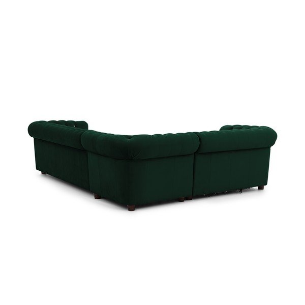 Roheline sametist nurgadiivanvoodi (vasak nurk/L-kujuline) York Blik - Ropez-image-3