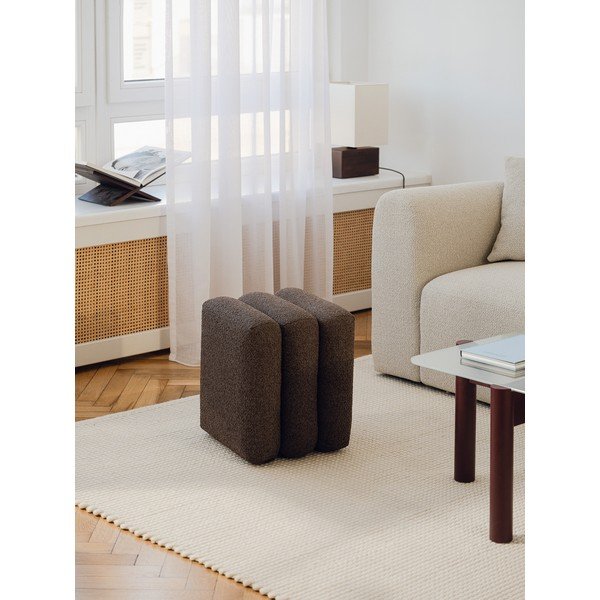 Pruunist buklé kangast taburet Radd - noo.ma-image-3