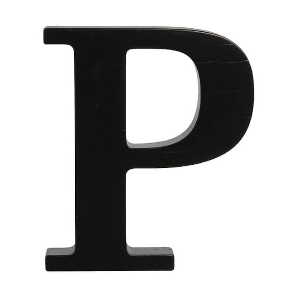 Černé dřevěné písmeno Typoland P