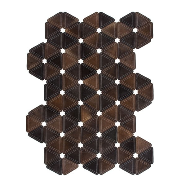 Kožený koberec Brown Revolution, 90x144 cm