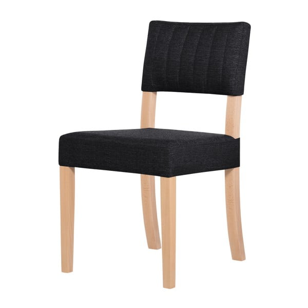 Černá židle s hnědými nohami Ted Lapidus Maison Néroli