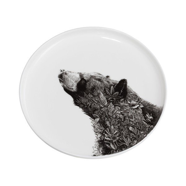 Dezertní talířek z kostního porcelánu Maxwell & Williams Marini Ferlazzo Black Bear, ⌀ 20 cm