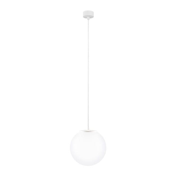 Bílé závěsné svítidlo s bílým kabelem Sotto Luce Tsuri, ⌀ 25 cm