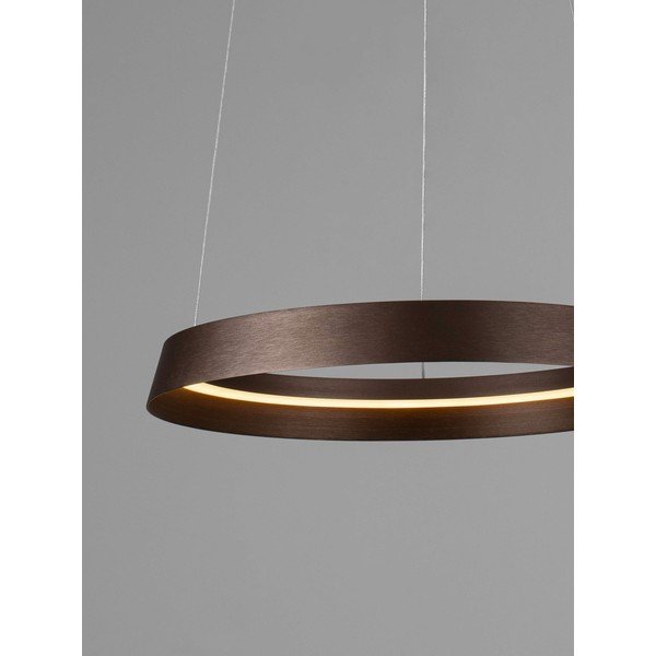 Pruun alumiiniumist hämardatav LED-rippvalgusti akrüülklaasist varjuga, ø 45 cm Ormi - Nova Luce-image-3