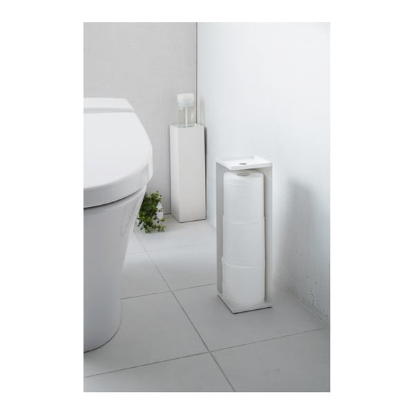 Valge tualettpaberi hoidja Tower - YAMAZAKI-image-1