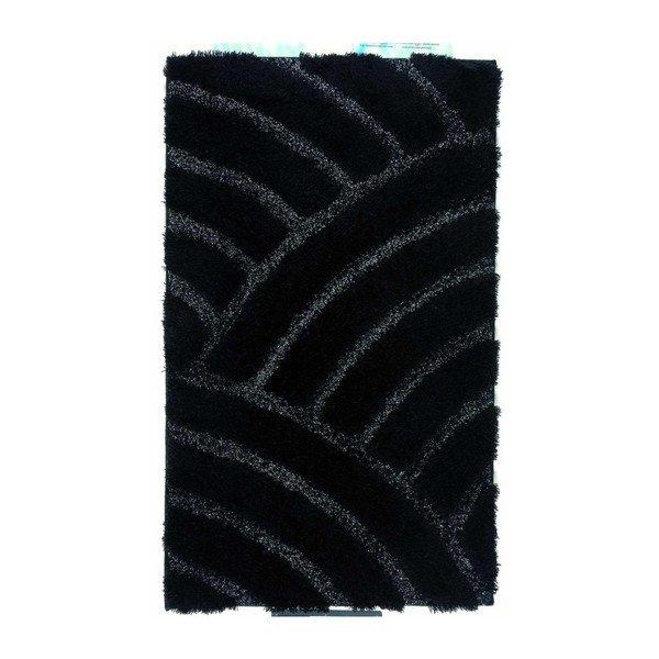Černá koupelnová předložka Confetti Bathmats Karya, 60 x 100 cm