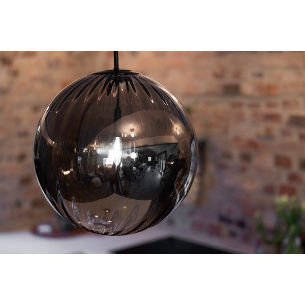 Must rippvalgusti klaasist varjuga ø 35 cm Fengari – Markslöjd-image-1