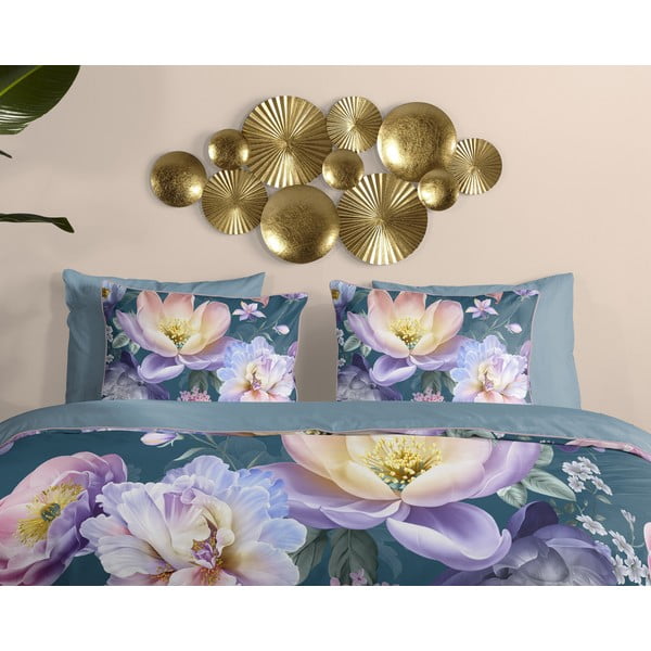 Sinine pikendatud satiin-puuvillast voodipesu kaheinimesevoodile 200x220 cm Mirery - Descanso-image-2