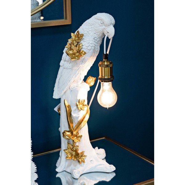 Valge-kuldne laualamp (kõrgus 50,5 cm) Parrot - Mauro Ferretti-image-1