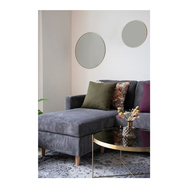 Kuldse raamiga seinapeegel, ø 40 cm Jersey - House Nordic-image-3