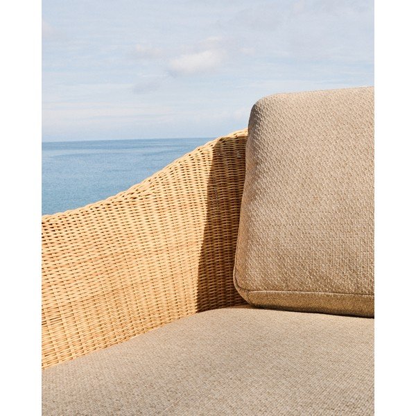 Helehall/naturaalne polsterdatud aiatool Galea - Kave Home-image-3