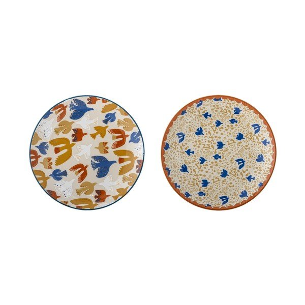 2-osaline komplekt magustoidutaldrikuid, valmistatud kivikeraamikast, läbimõõduga 20 cm Anniversary - Bloomingville