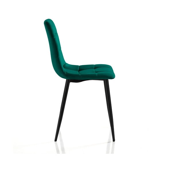 Rohelised sametist söögitoolid 2tk komplektis Faffy - Tomasucci-image-3