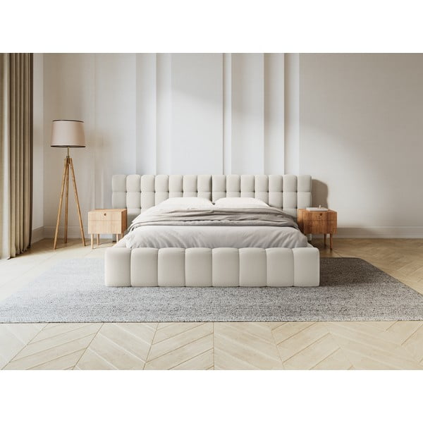 Kreem kaheinimesevoodi koos panipaigaga 180x200 cm Mamaia - Micadoni Home-image-1