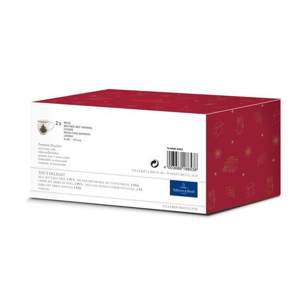 2 valge portselanist kruusi jõulumotiividega Villeroy & Boch komplektis X-mas tree - Villeroy&Boch-image-1