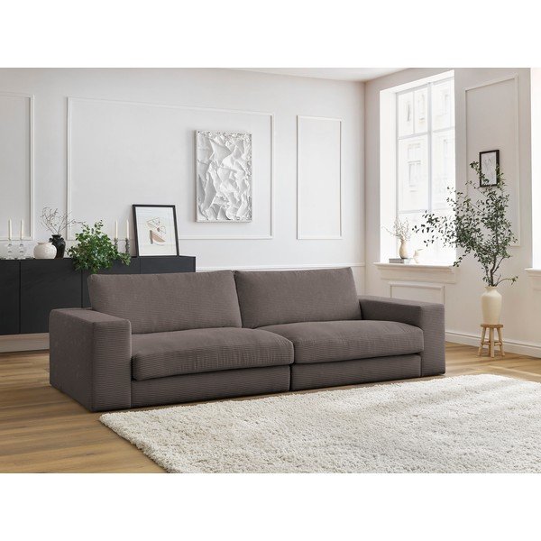 Hallikaspruun velvetist diivan 274 cm Leonard - Bobochic Paris-image-1