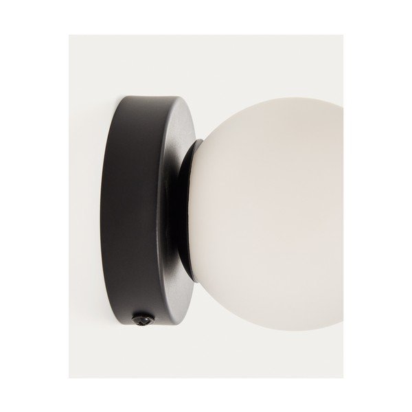 Valge/must metallist seinalamp ø 8 cm Brisia - Kave Home-image-2