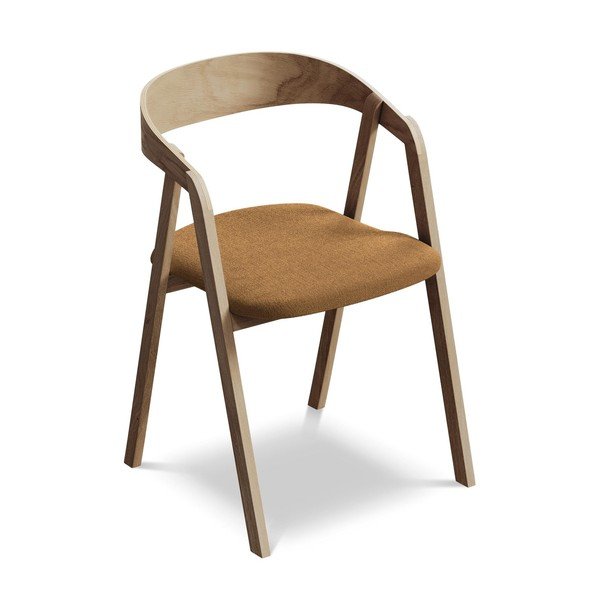 Täispuidust söögitool terrakota värvi Erika - Makamii