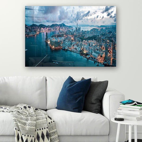 Klaasist maal 100x70 cm Hongkong - Wallity-image-1