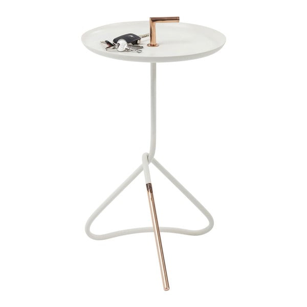 Bílý odkládací stolek Kare Design Nodo, ⌀ 30 cm