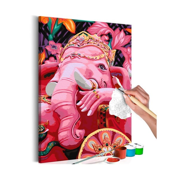 DIY set na tvorbu vlastního obrazu na plátně Artgeist Ganesha, 60 x 40 cm