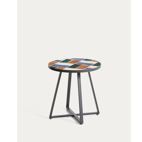 Ümmargune aialaud keraamilise pealispinnaga ø 45 cm Tella - Kave Home-image-4