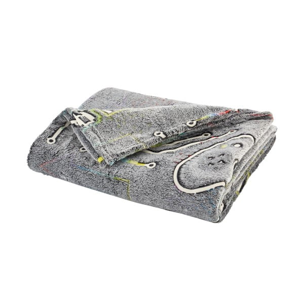 Hall mikroplüüsist helendava efektiga lastetekk 130x170 cm Game Over – Catherine Lansfield-image-2