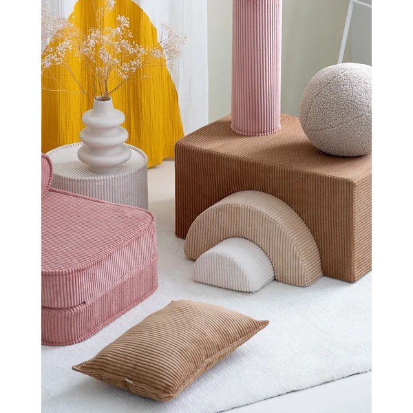 Pruun velvetist laste diivanipadi Bolster - Wigiwama-image-2