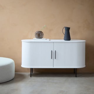 Valge lükandustega kummut 120x76x45 cm Nola - Unique Furniture