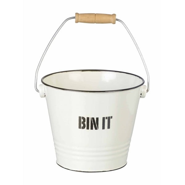 Bílý smaltovaný kbelík Parlane Bin It
