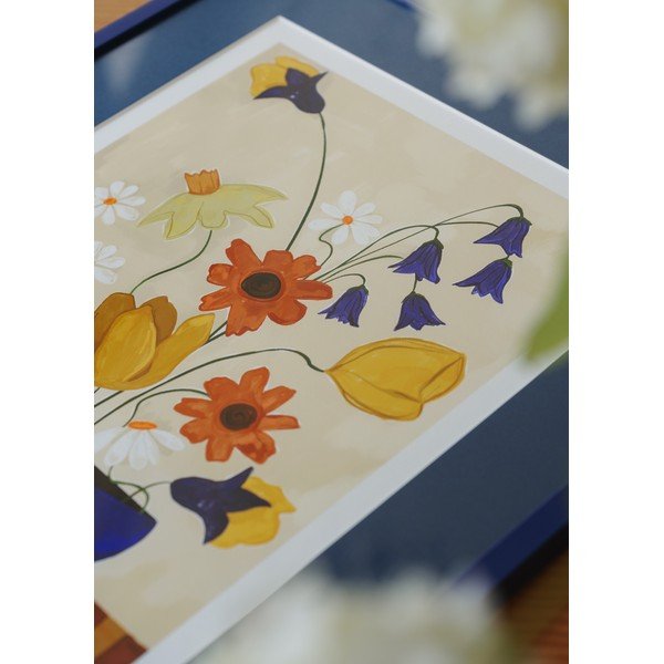 Plakat 30x40 cm Colourful Bunch in Blue Vase – Frankie Penwill - The Plakat Club-image-2