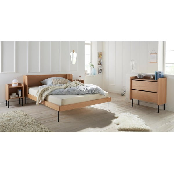 Puiduvärvi tammedekooriga kõrge kummut 80x82 cm Wrap – Bonami Selection-image-1