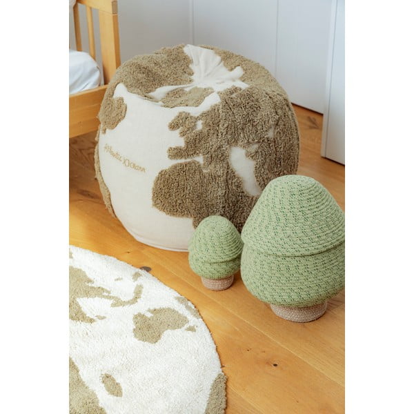 Roheline-kreem laste kott-tool World Map - Lorena Canals-image-2