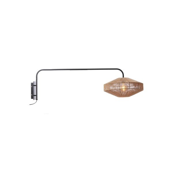 Naturaalse värvi metallist seinalamp pistikupesaga, läbimõõduga 43 cm Lyra - Light & Living-image-2