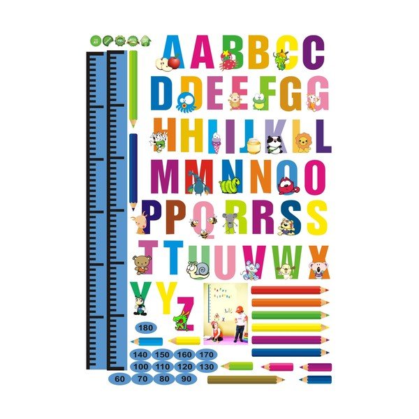 Laste kleebis - mõõdupuu uksele või seinale 70x50 cm Alphabet – Ambiance-image-2