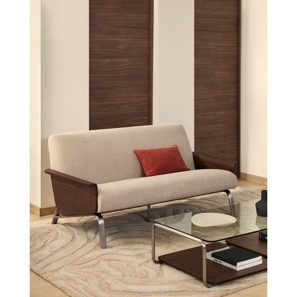 Helepruun šenillist diivan 165 cm Amsen - Kave Home-image-1