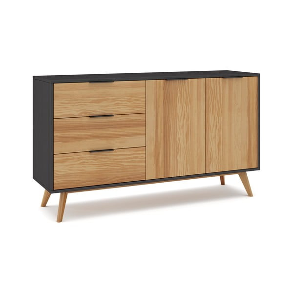 Must/füüsiline madal männi kapp 140x81 cm Lavis - Marckeric-image-3