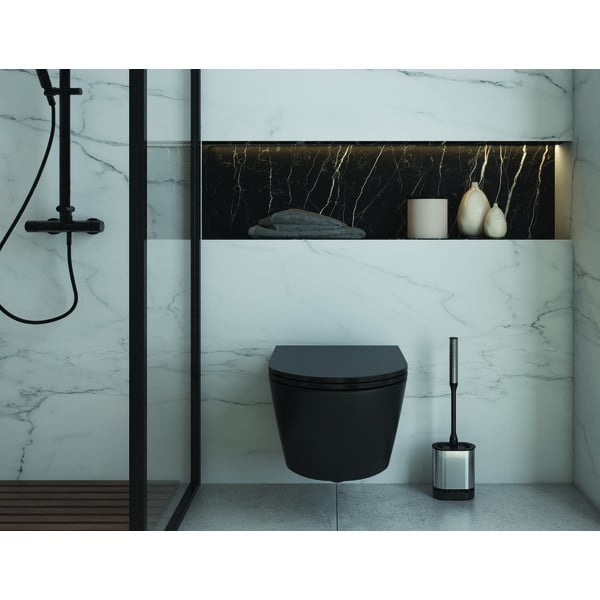 Tumehall roostevabast terasest WC-hari Cleany - Metaltex-image-1