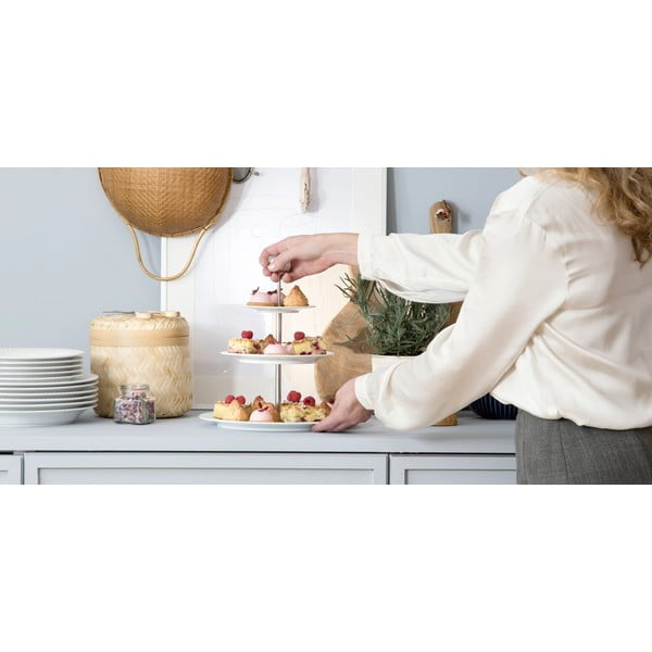 Hammershoi Etageri kolmekorruseline valge portselanist etageri, ⌀ 28 cm Hammershøi - Kähler Design-image-3