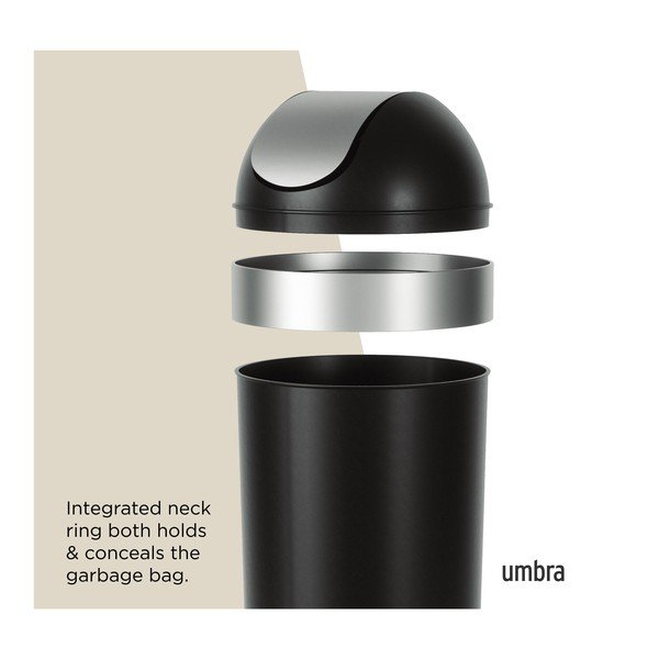 Must plastikust prügikast 62 L Venti - Umbra-image-4