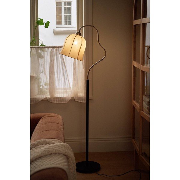 Valge/must kangast põrandalamp (kõrgus 150 cm) Bell - Ellos Home-image-1