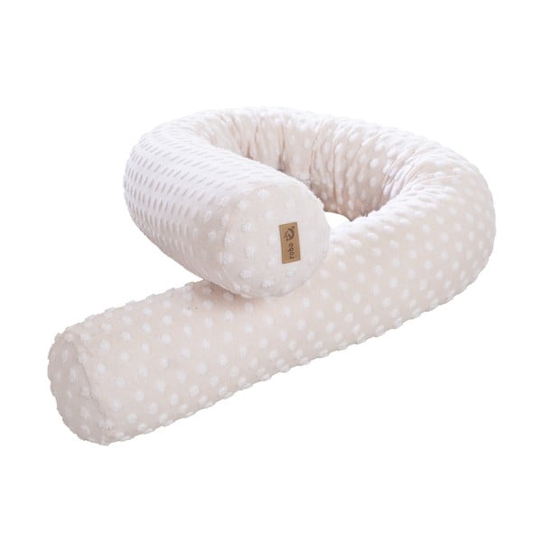 Beež puuvillaseguga võrevoodi äärekaitse 170 cm Frosty Almond - Roba