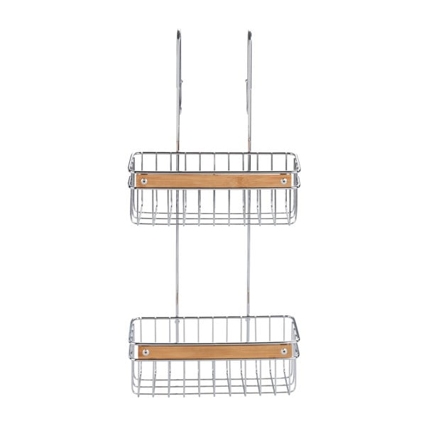 Kahekorruseline roostevabast terasest duširiiul rippuv riiul Zerbo - Wenko-image-1