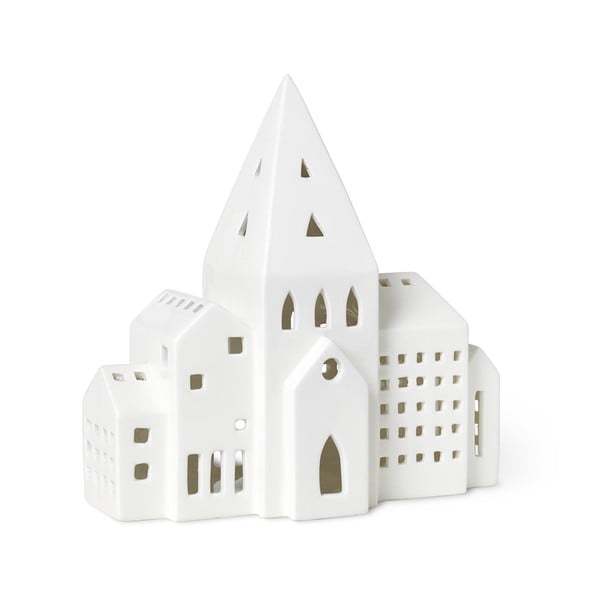 Valge keraamiline küünlajalg Urbania Lighthouse City - Kähler Design-image-3