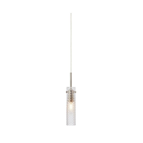 Matt hõbedase klaasist ripplamp ø5x27,5 cm Vibia - Markslöjd