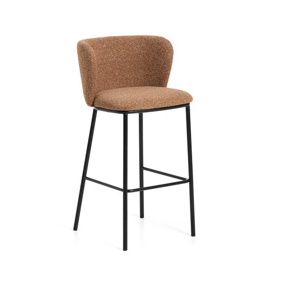 Terrakota värvi polsterdatud baaritool (istme kõrgus 75 cm) Ciselia - Kave Home