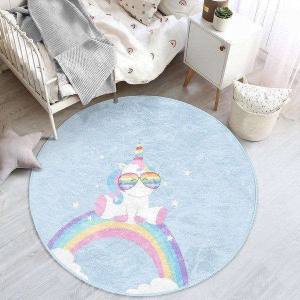 Helesinine laste vaip ø 80 cm Comfort - Mila Home-image-1