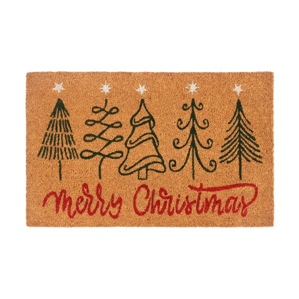 Kookoskiududest jõulumotiividega uksematt 40x70 cm Merry Christmas – Hanse Home