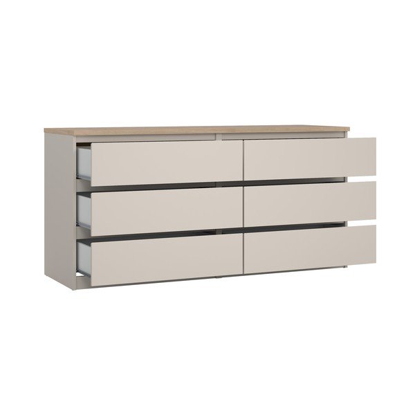 Kreemikas kummut 154x76x50 cm Naia - Tvilum-image-2
