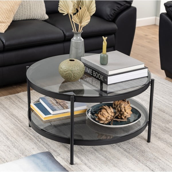 Ümmargune klaasist kohvilaud ø 79 cm Bayonne - Actona-image-1
